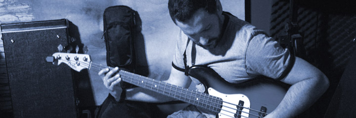 Shawn "Fingers" Moran, bassist for instrumental progressive rock band Set Phasers To Prog!