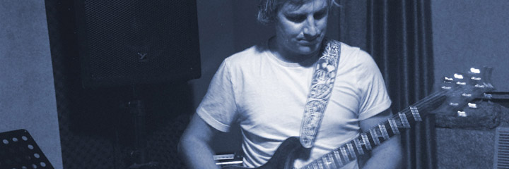 Tim "Whitensake" Warwick, guitarist for instrumental prog rock band Set Phasers To Prog!
